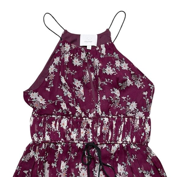 CINQ A SEPT Silk Floral Lotus Mini Dress Size XS - Picture 4 of 13